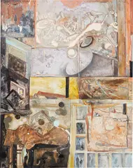Nikolay Koshelev, “Antwerp 7:07 am” (The Moon Pool Project), 2017, oil, acrylic and gesso on canvas