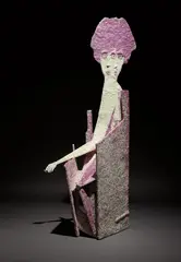 Ryan Johnson, Clara Bow (Flapper), 2008, synthetic clay, acrylic, cheesecloth, plywood, steel and casting tape