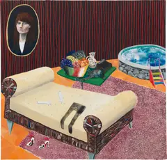 Vanity by Shara Hughes, 2007, oil, glitter and enamel on canvas, sold May 2018