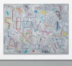 Untitled by André Butzer, 2007, oil on canvas, sold May 2018