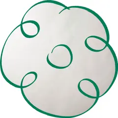 Flower Drawing (Green) by Jeff Koons, 2011, mirror-polished stainless steel with transparent color coating, sold May 2018