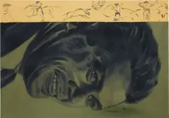 Untitled by David Salle, 1983, acrylic and oil on canvas, sold May 2018
