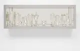 Josiah McElheny, Historical Renaissance, Mirrored and Reflected (Decorated), 2003, blown glass objects, chrome metal display, glass and mirror