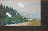 Ilya Kabakov, Landscape with a Pioneers Camp, 2002, oil on canvas, in artist's frame