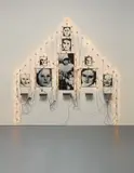 Untitled from the Monument Odessa by Christian Boltanski, 1989, gelatin silver prints, metal biscuit tins, electric lightbulbs, sockets and electric wires, offered May 2018