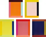 Imi Knoebel, Anima Mundi 54-5 Ed. II, 2012, acrylic on plastic film, in 5 parts