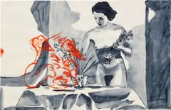David Salle, Untitled, 1980, acrylic on paper