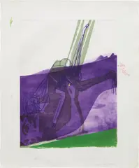 Amy Sillman, Untitled (#21), 2007, gouache and colored pencil on etching on paper