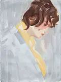 Elizabeth Peyton, Silver Tony, 2000, watercolor and glitter on paper
