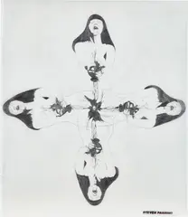 Blood Rite by Steven Parrino, 2004, graphite on vellum paper, sold May 2018