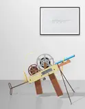 Francis Alÿs, Camgun (gun number 52), 2005-2006, (i) graphite on vellum (ii) wood, metal, plastic, film reels and film