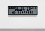 Jenny Holzer, Truisms: UNEX sign, 1983, horizontal LED sign; red, green, and blue diodes; flat black housing