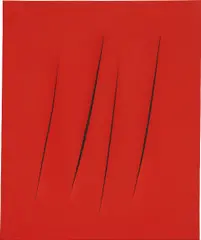 Lucio Fontana, Concetto spaziale, Attese, 1964-1965, waterpaint on canvas