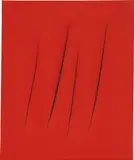 Lucio Fontana, Concetto spaziale, Attese, 1964-1965, waterpaint on canvas
