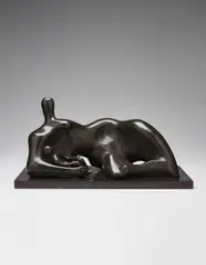 Henry Moore, Working Model for Draped Reclining Mother and Baby, 1982, bronze