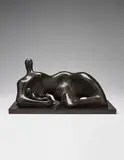 Henry Moore, Working Model for Draped Reclining Mother and Baby, 1982, bronze