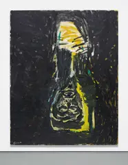 Schwarze Säule (Black Column) by Georg Baselitz, 1983, oil on canvas, sold May 2018