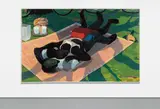 Kerry James Marshall, Untitled (Blanket Couple), 2014, acrylic on PVC panel, in artist's frame