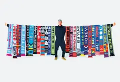 Museums League by Maurizio Cattelan, 2018, 36 scarves, sold May 2018
