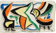 Fernand Léger, Composition, 1952, painted and glazed ceramic