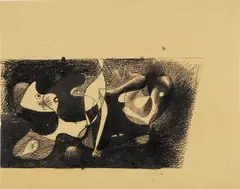 Arshile Gorky, Study for Nighttime, Enigma and Nostalgia, 1930-1932, ink on paper