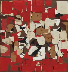 Conrad Marca-Relli, The Woman of Samura, 1958, oil, chalk and canvas collage on canvas