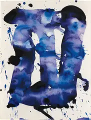 Untitled by Sam Francis, 1980-1990, acrylic on paper, sold May 2018