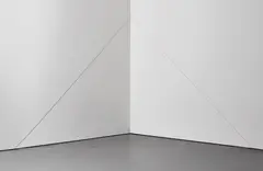 Untitled by Fred Sandback, 1992, pink acrylic yarn, sold May 2018