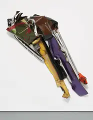 John Chamberlain, Chamooda, 1975, painted and chromium-plated steel