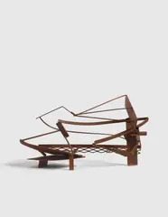 Table Piece CCCCVII by Anthony Caro O.M, 1977-1978, rusted and varnished steel, sold May 2018