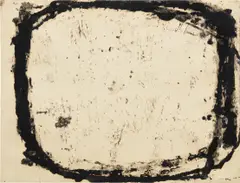 Forged Rounds V by Richard Serra, 1993, paintstick on handmade paper, double-sided, sold May 2018