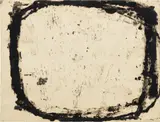 Forged Rounds V by Richard Serra, 1993, paintstick on handmade paper, double-sided, sold May 2018
