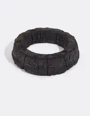 Ring by Toshikatsu Endō, 1989, burned wood and tar, offered May 2018