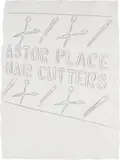 Andy Warhol, Astor Place Haircutters, 1984, graphite on HMP paper