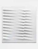 Agostino Bonalumi, Bianco, 1978, shaped canvas and vinyl tempera