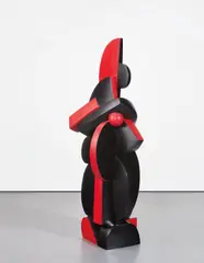 Sophía Vári, Temps Suspendu, 1999, bronze with black patina and red oil