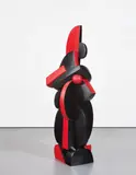 Sophía Vári, Temps Suspendu, 1999, bronze with black patina and red oil