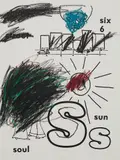 Glenn Ligon, Sun (version 1) #2, 2001, silkscreen and oil crayon on primed canvas