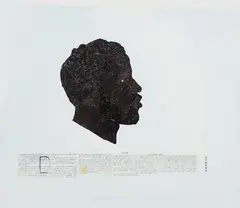 Another Profile by Henry Taylor, 2004, acrylic and collage on canvas, sold Sep 2018