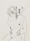 Untitled by George Condo, 2007, colored pencil on paper, sold Sep 2018