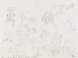 Keith Haring, Untitled (Study for Dusseldorf Sculptures), 1987, graphite on paper