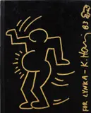Keith Haring, Untitled (Portrait of Lynka Pregnant), 1983, metallic gold ink on black laminate