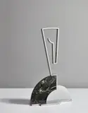 Roy Lichtenstein, Modern Sculpture with Horse Motif, 1967, aluminum and marble
