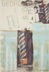 Georgia on My Mind by Robert Rauschenberg, 1998, vegetable dye transfer on polylaminate, sold Sep 2018