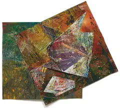 Untitled by Sam Gilliam, 1998, acrylic on canvas collage, sold Sep 2018
