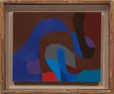 Frederick Hammersley, Rhyming, #12, 1986, oil on linen laid on masonite, in artist's frame