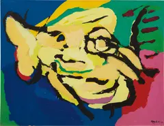 Karel Appel, Flying Yellow Head, 1970, acrylic on canvas