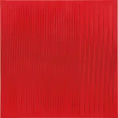 Pino Manos, Sincronico Armonico Rosso, 2015, acrylic on canvas