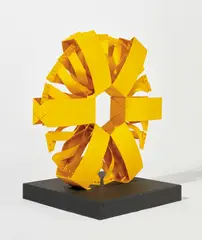 Estrella Amarilla by Édgar Negret, 1994, painted aluminum, sold Sep 2018