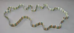 Double Blue Chain by Jac Leirner, 1991, sewn bank notes on buckram, sold Sep 2018